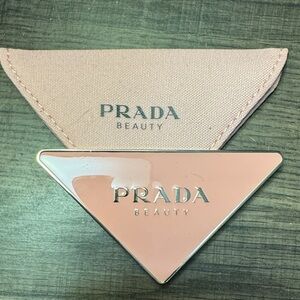 Prada Beauty Triangular Compact Mirror in Pale Pink with Case